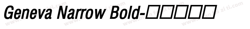 Geneva Narrow Bold字体转换